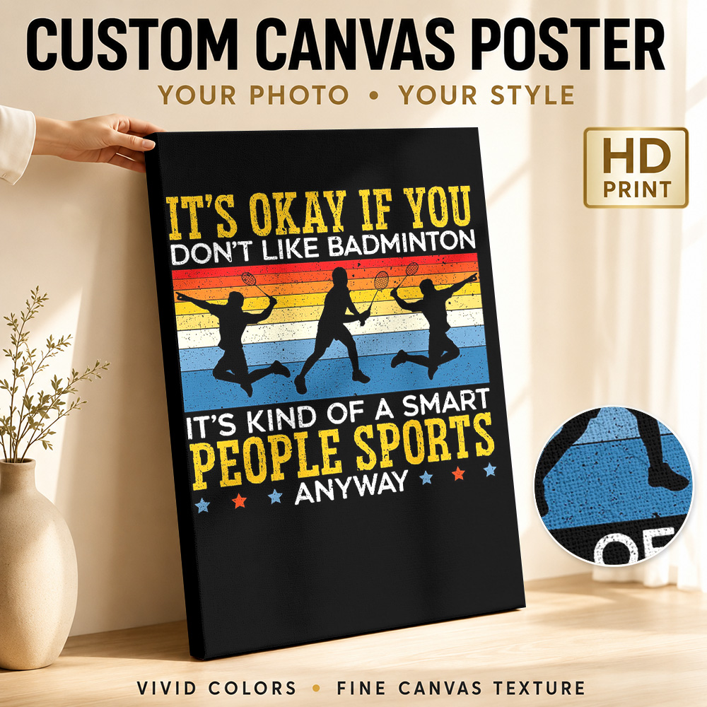 Badminton Poster - Poster Kanvas Pemain Bulu Tangkis, Foto