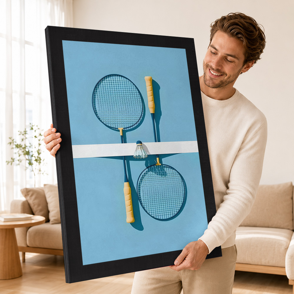 Lukisan Kanvas Still Life Rake - Badminton Poster ulasan dan harga
