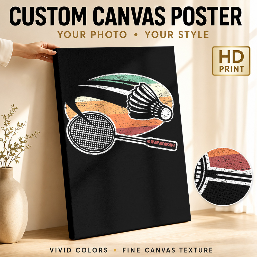Lukisan Kanvas Bulu Tangkis, P - Badminton Poster ulasan dan harga