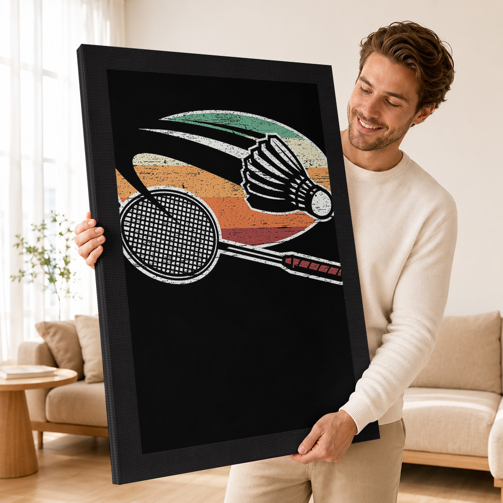 Lukisan Kanvas Bulu Tangkis, P - Badminton Poster ulasan dan harga
