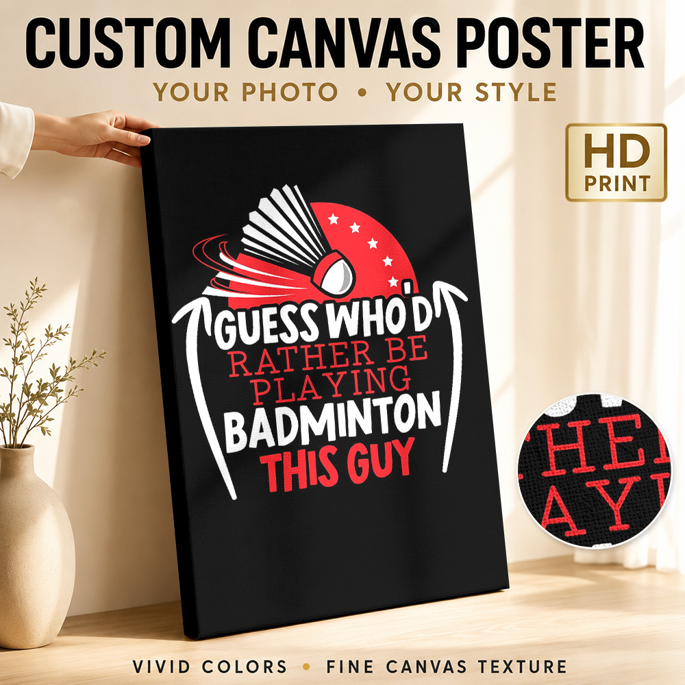 Poster Kanvas Pemain Bulu Tang - Badminton Poster ulasan dan harga