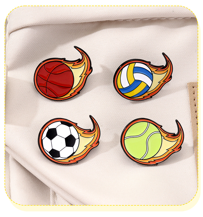Bros Enamel Bola Api Kartun Pi - Badminton Icon ulasan dan harga