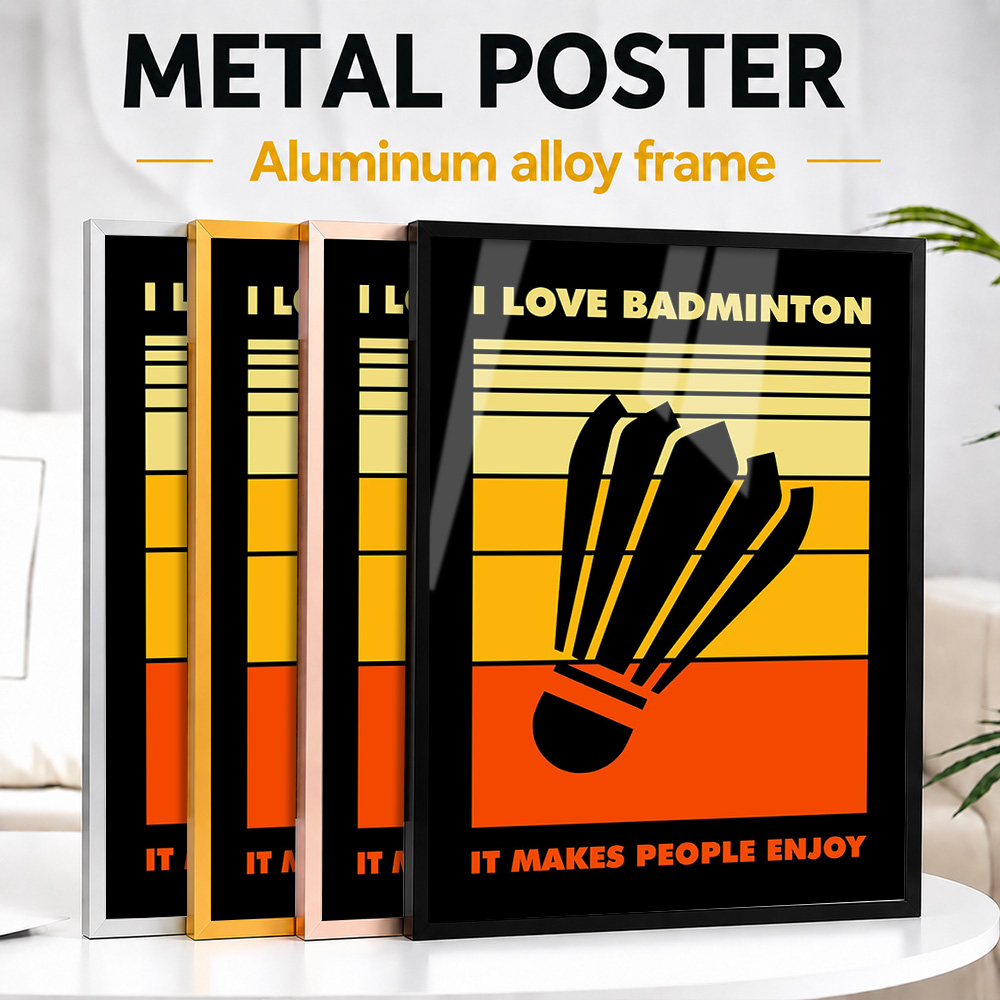 Poster Logam Bulu Tangkis Deng - Badminton Poster ulasan dan harga