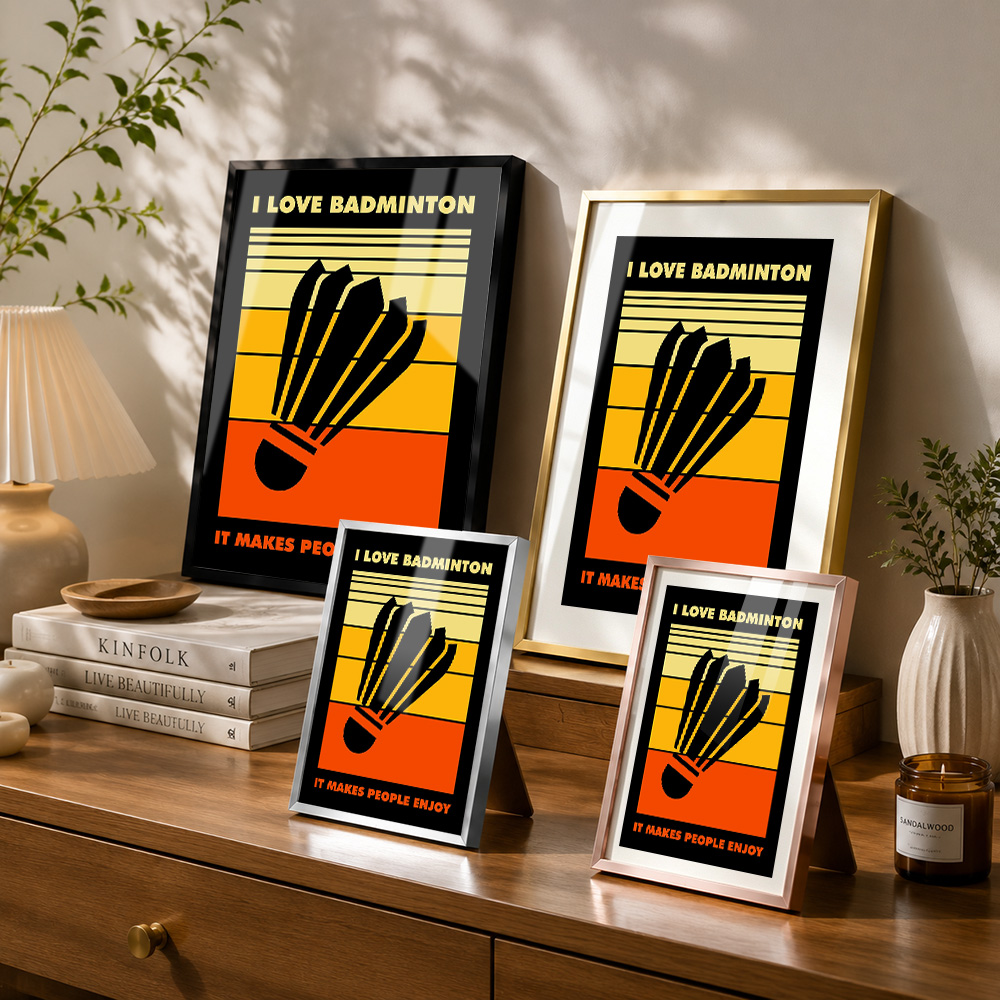 Poster Logam Bulu Tangkis Deng - Badminton Poster ulasan dan harga
