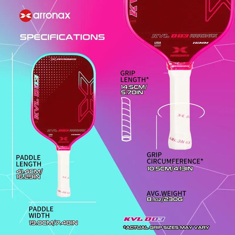 Raket Pickleball Arronax Serat - Racket Vibration Dampener ulasan dan harga